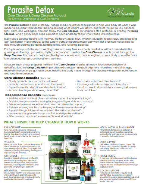 Deep Cleanse Wellness Kit - To Clear Parasites, Bind Toxins, and Improve Digestion