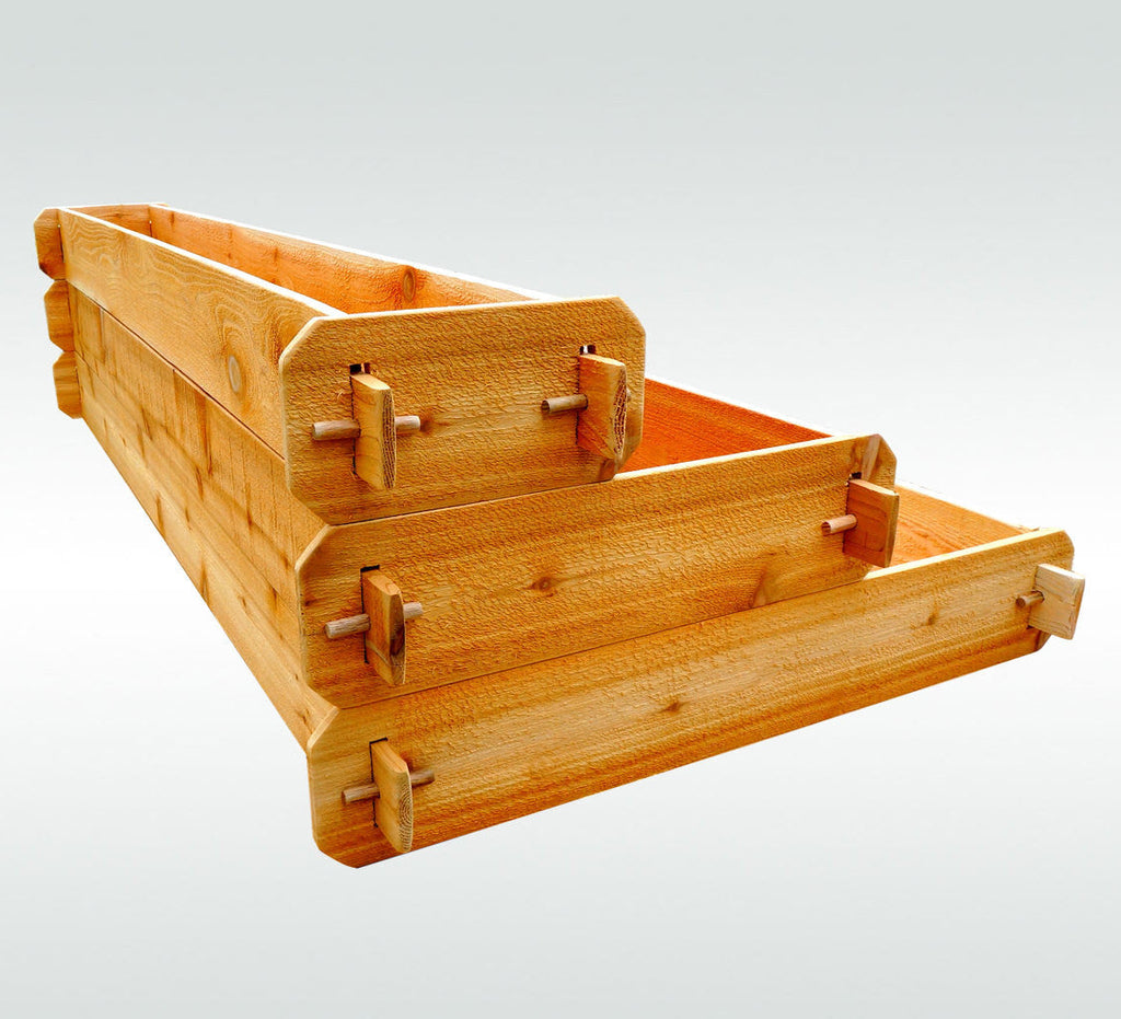 Timberlane Gardens Raised Garden Bed Kit Large 3 Tiered (1x6 2x6 3x6) Select Cedar Elevated Planter Timberlane Gardens