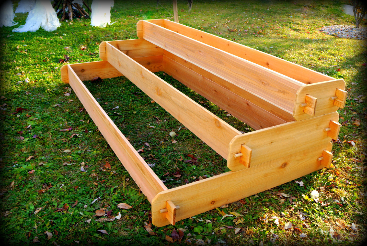 Timberlane Gardens Raised Garden Bed Kit Large 3 Tiered (1x6 2x6 3x6) Select Cedar Elevated Planter Timberlane Gardens